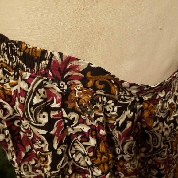 Vintage F Shay Floral Paisley Midi Skirt - Picture 4 of 5